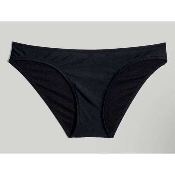 Madewell MD330 Womens Sz S Black Second Wave Classic Bikini Bottom - Picture 1 of 7